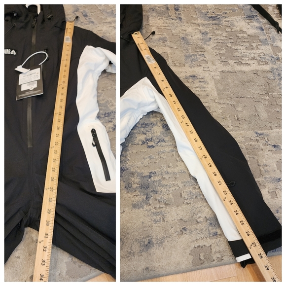 NWOT RAWRWAR One Piece snowsuit black white womens size small (no belt) - Picture 12 of 16